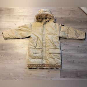 🇨🇦 VINTAGE Woods Arctic Brand Down Filled Parka with Fur Hood MADE IN CANADA